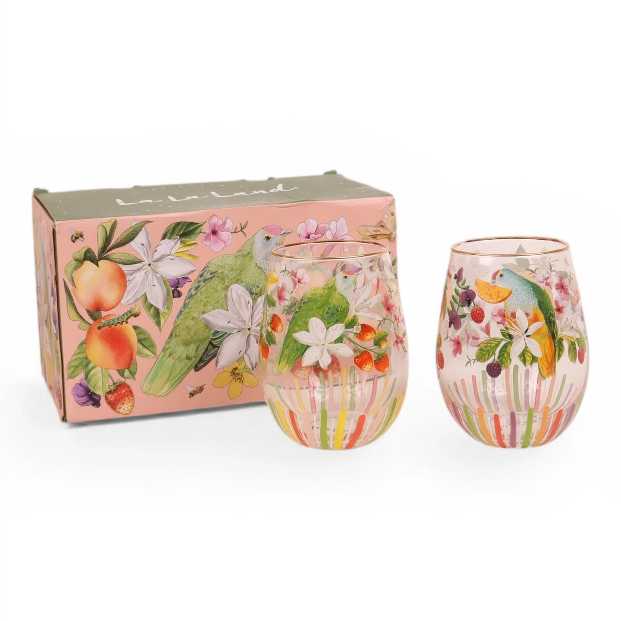 Glass Tumbler (Set of 2) | Bountiful Harvest by La La Land. Australian Art Prints, Gifts, Fashion and Homewares. Green Door Decor. www.greendoordecor.com.au