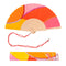 Glitter Hand Fan | Waves Pink, Orange, Red & Yellow by Fisure, French Bazaar. Australian Art Prints, Gifts, Fashion and Homewares. Green Door Decor. www.greendoordecor.com.au