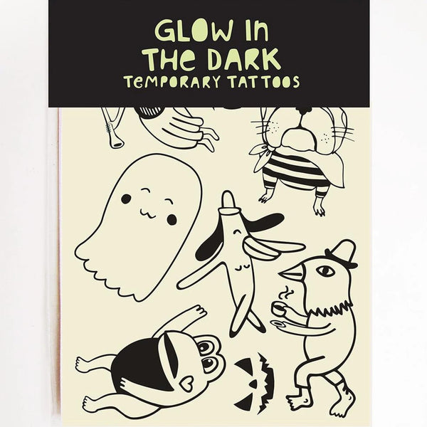 Frog Ghost | Glow In The Dark Temporary Tattoos by Missy Minzy. Australian Art Prints, Gifts, Fashion and Homewares. Green Door Decor. www.greendoordecor.com.au