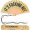 Gold Glitter Hand Fan | It's Fucking Hot by Fisura, French Bazaar. Australian Art Prints, Gifts, Fashion and Homewares. Green Door Decor. www.greendoordecor.com.au