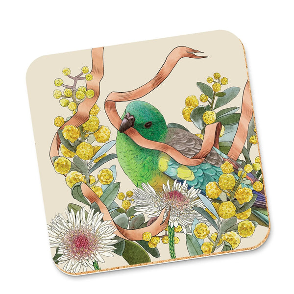 Corky Coaster | Golden Hour by La La Land. Australian Art Prints, Gifts, Fashion and Homewares. Green Door Decor. www.greendoordecor.com.au