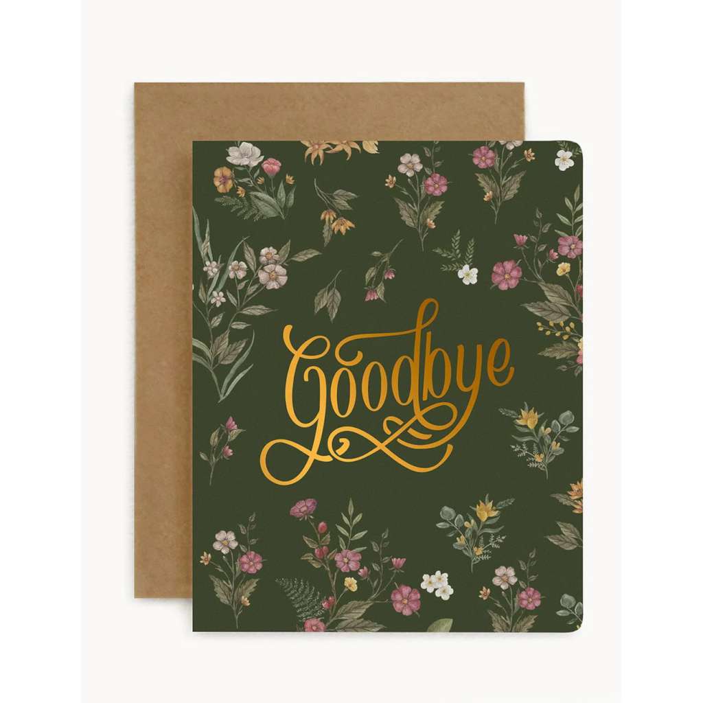 Greeting Card | 'Goodbye' by Bespoke Letterpress. Australian Art Prints, Gifts, Fashion and Homewares. Green Door Decor. www.greendoordecor.com.au
