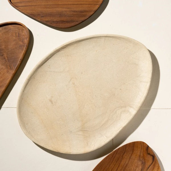 Greer Sandstone Pebble Platter by Inartisan. Australian Art Prints, Gifts, Fashion and Homewares. Green Door Decor. www.greendoordecor.com.au