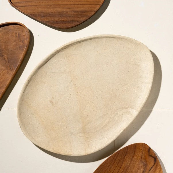 Greer Sandstone Pebble Platter by Inartisan. Australian Art Prints, Gifts, Fashion and Homewares. Green Door Decor. www.greendoordecor.com.au