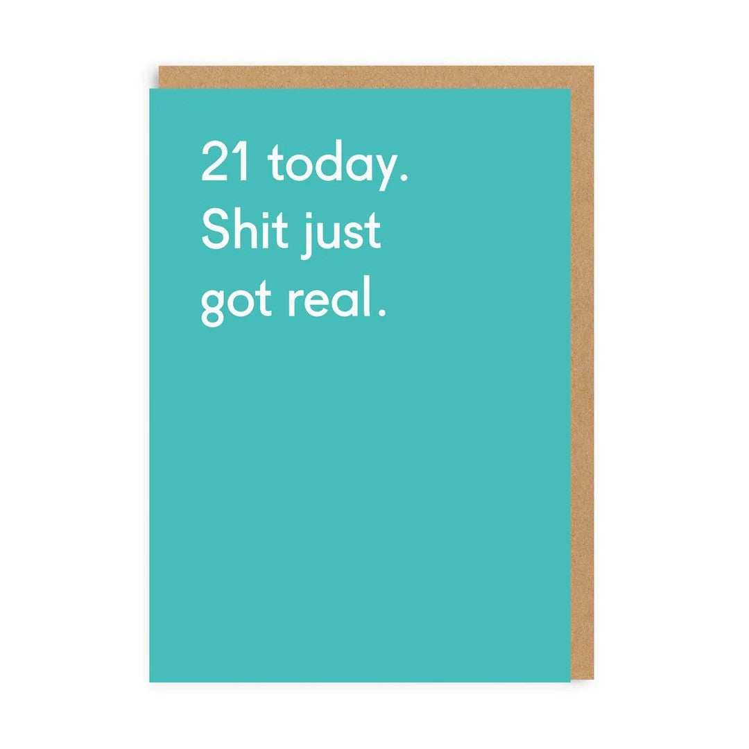 Greeting Card | 21 Today by Vevoke. Australian Art Prints and Homewares. Green Door Decor. www.greendoordecor.com.au