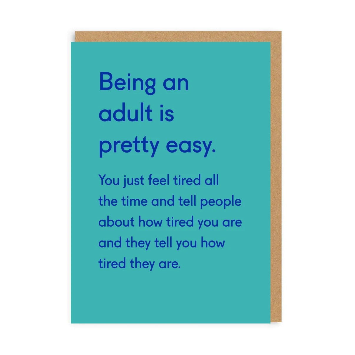 Greeting Card | Being An Adult by Vevoke. Australian Art Prints and Homewares. Green Door Decor. www.greendoordecor.com.au