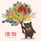 Greeting Card | Dear Bear by La La Land. Australian Art Prints and Homewares. Green Door Decor. www.greendoordecor.com.au