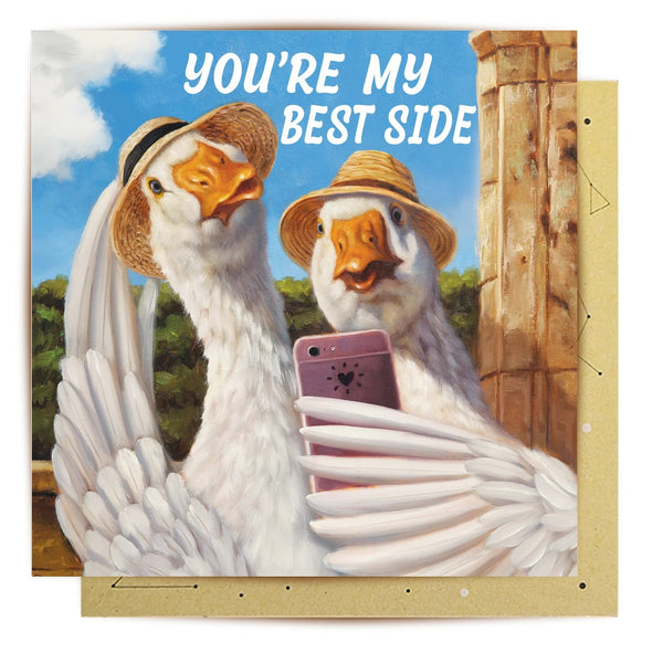 Greeting Card | Duck Face by La La Land. Australian Art Prints and Homewares. Green Door Decor. www.greendoordecor.com.au