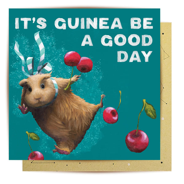 Greeting Card | It's Guinea Be A Good Day by La La Land. Australian Art Prints and Homewares. Green Door Decor. www.greendoordecor.com.au