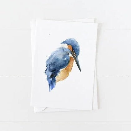 Greeting Card | Kingfisher | Choose Arts by Qing Zhang. Australian Art Prints and Homewares. Green Door Decor. www.greendoordecor.com.au