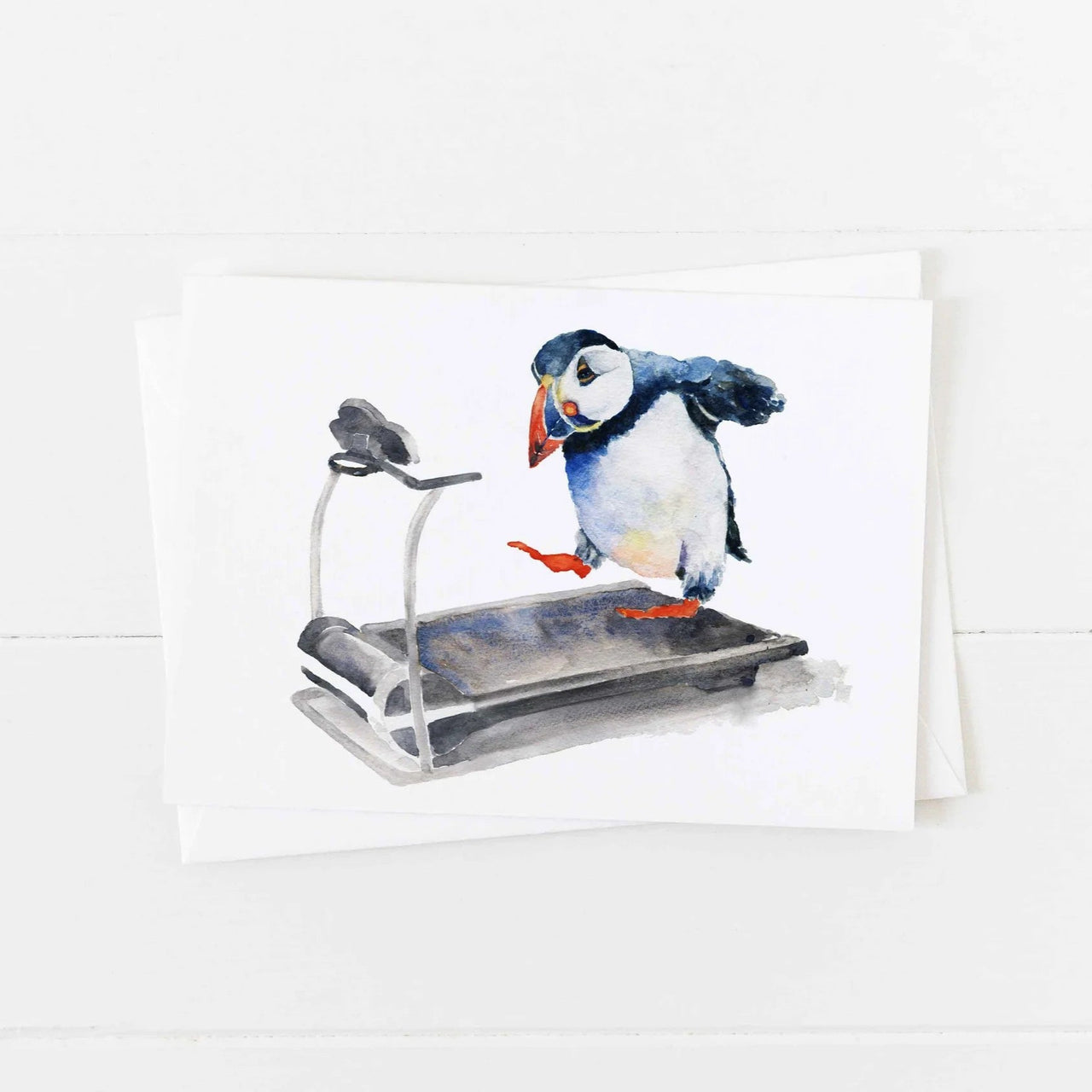 Greeting Card | Puffin by Choose Arts by Qing Zhang. Australian Art Prints and Homewares. Green Door Decor. www.greendoordecor.com.au