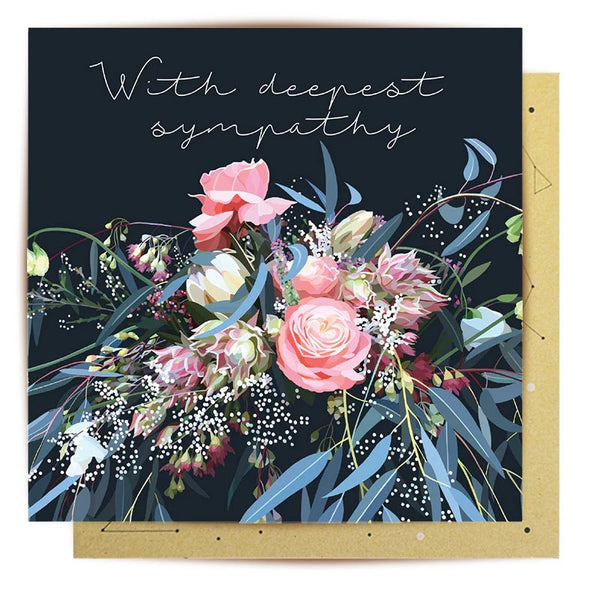 Greeting Card | Sympathy Marielle by La La Land. Australian Art Prints and Homewares. Green Door Decor. www.greendoordecor.com.au