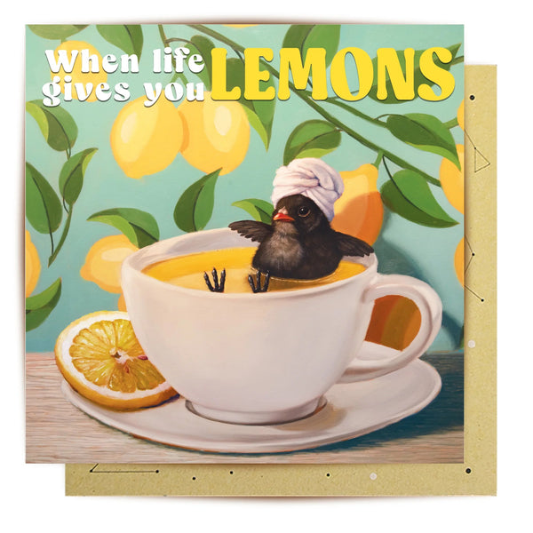 Greeting Card | When Life Gives You Lemons by La La Land. Australian Art Prints and Homewares. Green Door Decor. www.greendoordecor.com.au