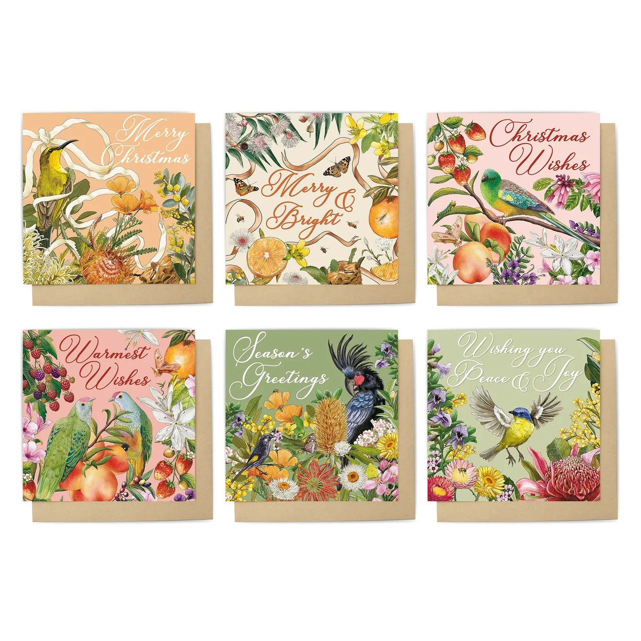 Christmas Greeting Card Box Set | Bountiful Harvest by La La Land. Australian Art Prints, Gifts, Fashion and Homewares. Green Door Decor. www.greendoordecor.com.au