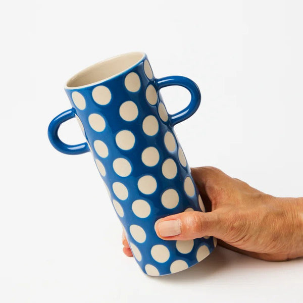 'Griffe' Blue Spot Bud Vase by Jones and Co. Australian Art Prints and Homewares. Green Door Decor. www.greendoordecor.com.au