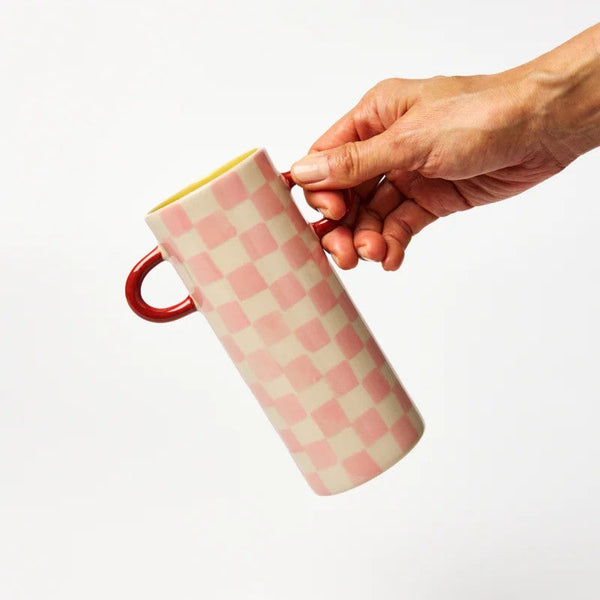 Griffe Bud Vase | Pink Check by Jones and Co. Australian Art Prints, Gifts, Fashion and Homewares. Green Door Decor. www.greendoordecor.com.au