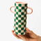 'Griffe' Green Check Bud Vase by Jones and Co. Australian Art Prints and Homewares. Green Door Decor. www.greendoordecor.com.au