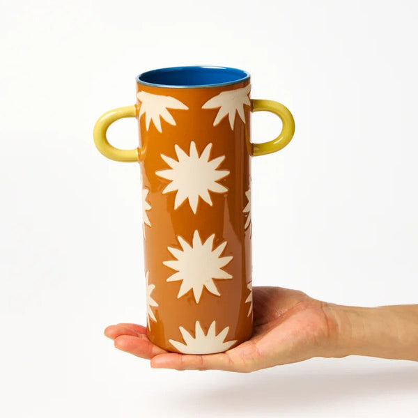Griffe Tall Vase | Mustard Star by Jones and Co. Australian Art Prints, Gifts, Fashion and Homewares. Green Door Decor. www.greendoordecor.com.au