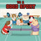 Greeting Card | Guinea Pigs Badminton by La La Land. Australian Art Prints, Fashion and Homewares. Green Door Decor. www.greendoordecor.com.au