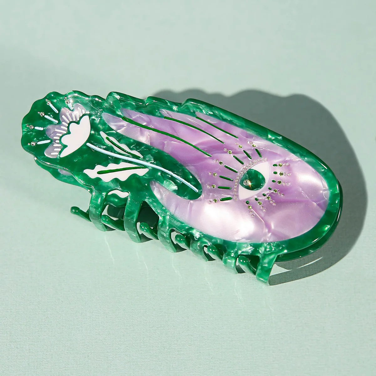 Hair Claw | Emerald Palm