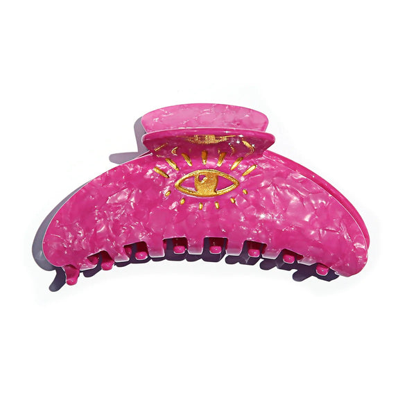 Hair Claw | Pink Eye Love by Kingston Jewellery. Australian Art Prints and Homewares. Green Door Decor. www.greendoordecor.com.au