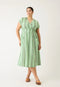 Hana Wrap Dress | Green Stripe by Nancybird. Australian Art Prints and Homewares. Green Door Decor. www.greendoordecor.com.au