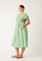 Hana Wrap Dress | Green Stripe by Nancybird. Australian Art Prints and Homewares. Green Door Decor. www.greendoordecor.com.au