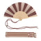 Hand Fan | Brown & Beige Stripes by Fisura, French Bazaar. Australian Art Prints, Gifts, Fashion and Homewares. Green Door Decor. www.greendoordecor.com.au