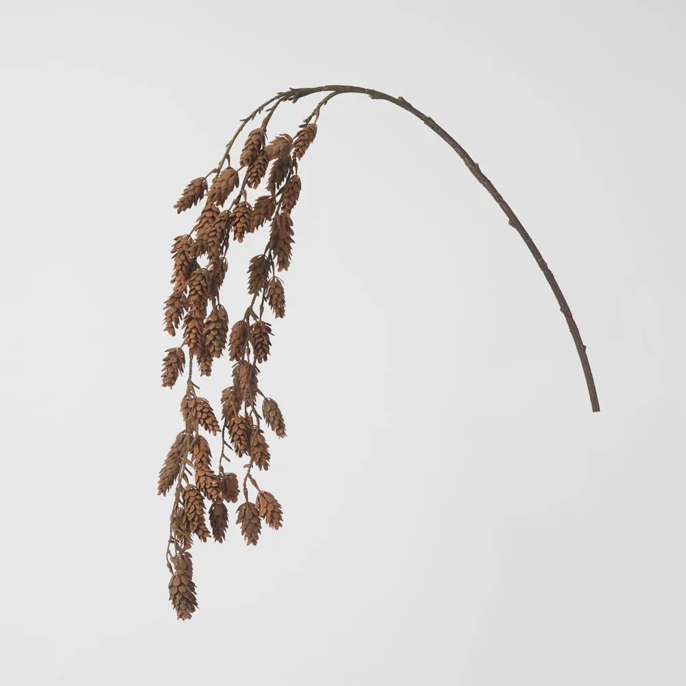 Faux Foliage | Hanging Pinecone Spray by Florabelle. Australian Art Prints and Homewares. Green Door Decor. www.greendoordecor.com.au