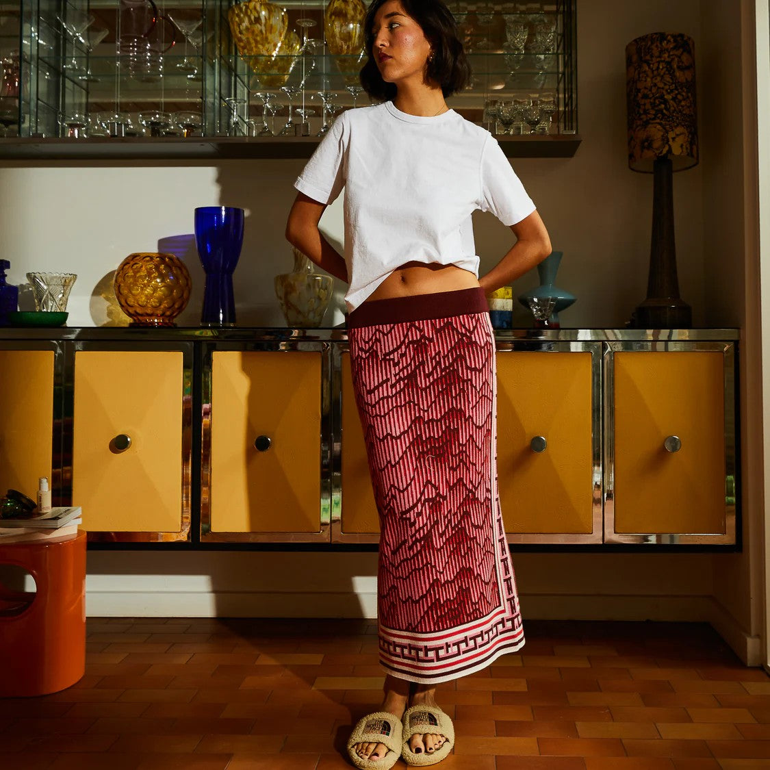 'Hanna' Knit Maxi Skirt by Sage and Clare. Australian Art Prints, Gifts, Fashion and Homewares. Green Door Decor. www.greendoordecor.com.au