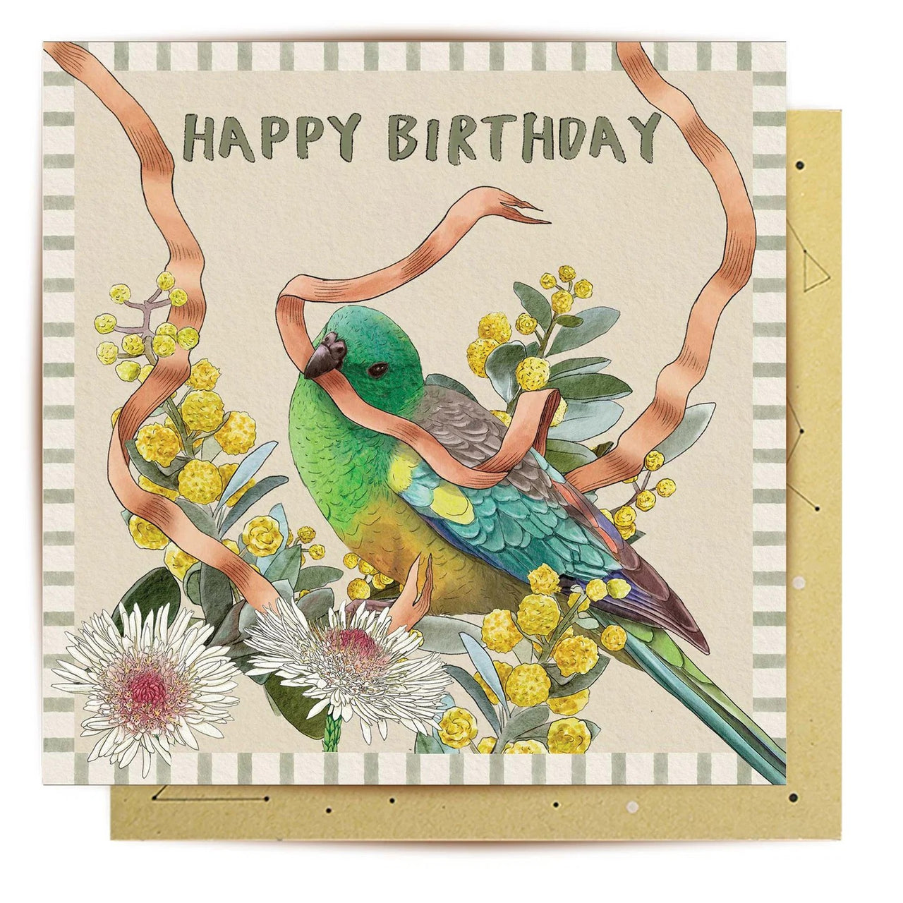 Greeting Card | Happy Birthday at Golden Hour by La La Land. Australian Art Prints, Gifts, Fashion and Homewares. Green Door Decor. www.greendoordecor.com.au