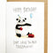 Happy Birthday, Don't Cause Too Much Pandamonium! | Greeting Card by Well Drawn. Australian Art Prints and Homewares. Green Door Decor. www.greendoordecor.com.au