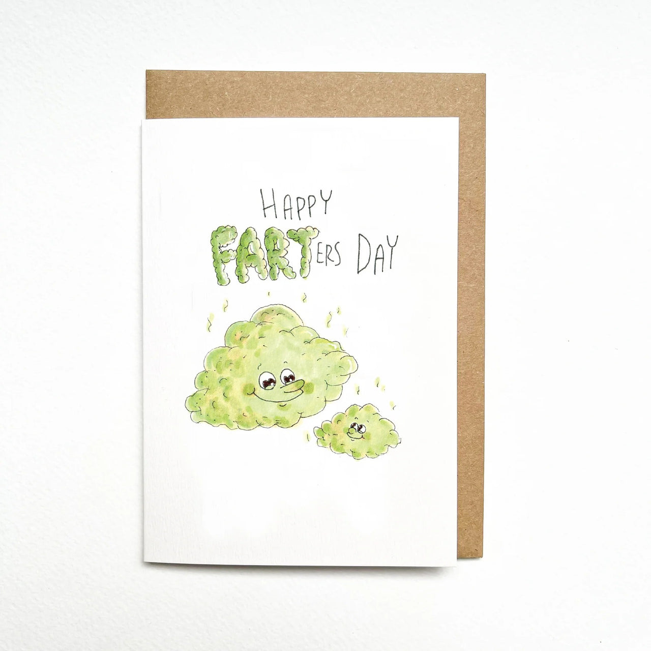 Happy Farters Day | Greeting Card by Well Drawn. Australian Art Prints, Gifts, Fashion and Homewares. Green Door Decor. www.greendoordecor.com.au