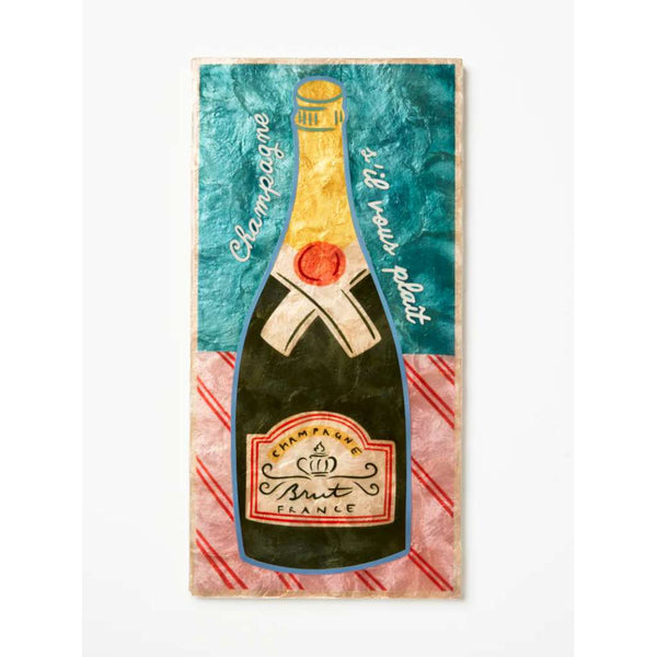 'Happy Hour' Champers Wall Tile by Jones and Co. Australian Art Prints, Fashion and Homewares. Green Door Decor. www.greendoordecor.com.au