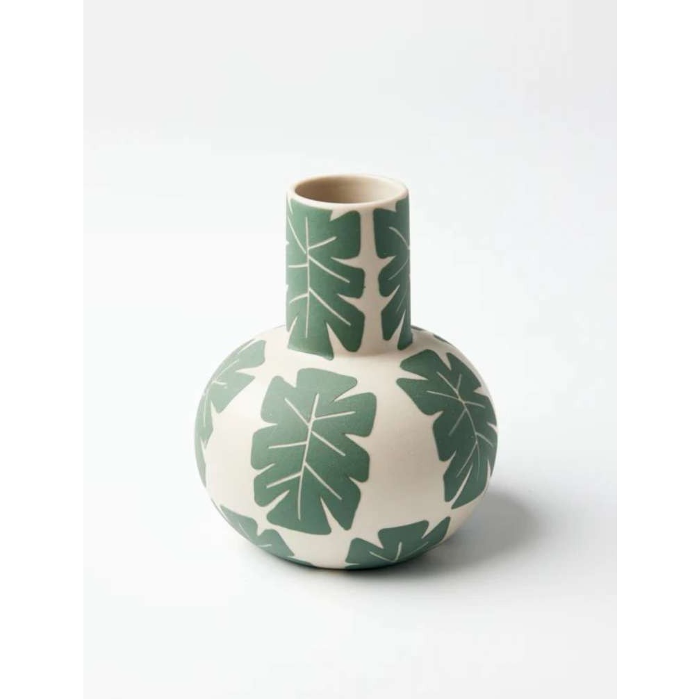 Happy Vase | Small Green Palm by Jones and Co. Australian Art Prints and Homewares. Green Door Decor. www.greendoordecor.com.au