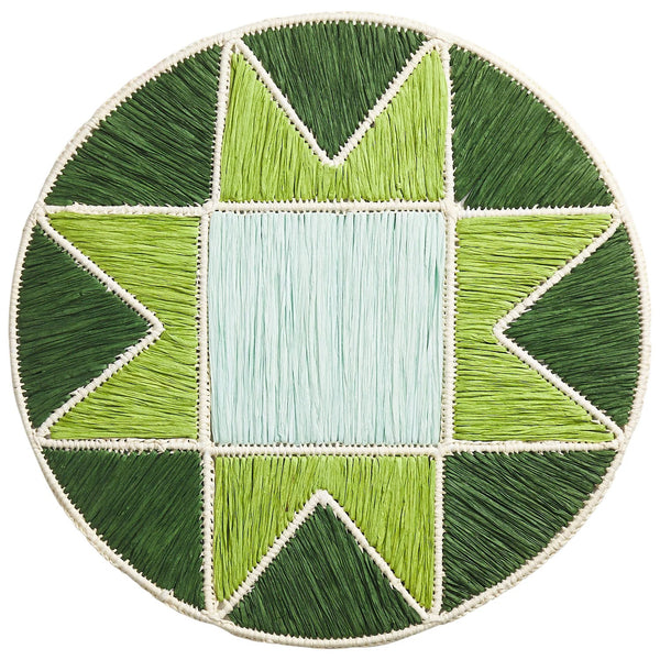 'Harriet' Placemat | Hunter Green by Sage and Clare. Australian Art Prints, Gifts, Fashion and Homewares. Green Door Decor. www.greendoordecor.com.au