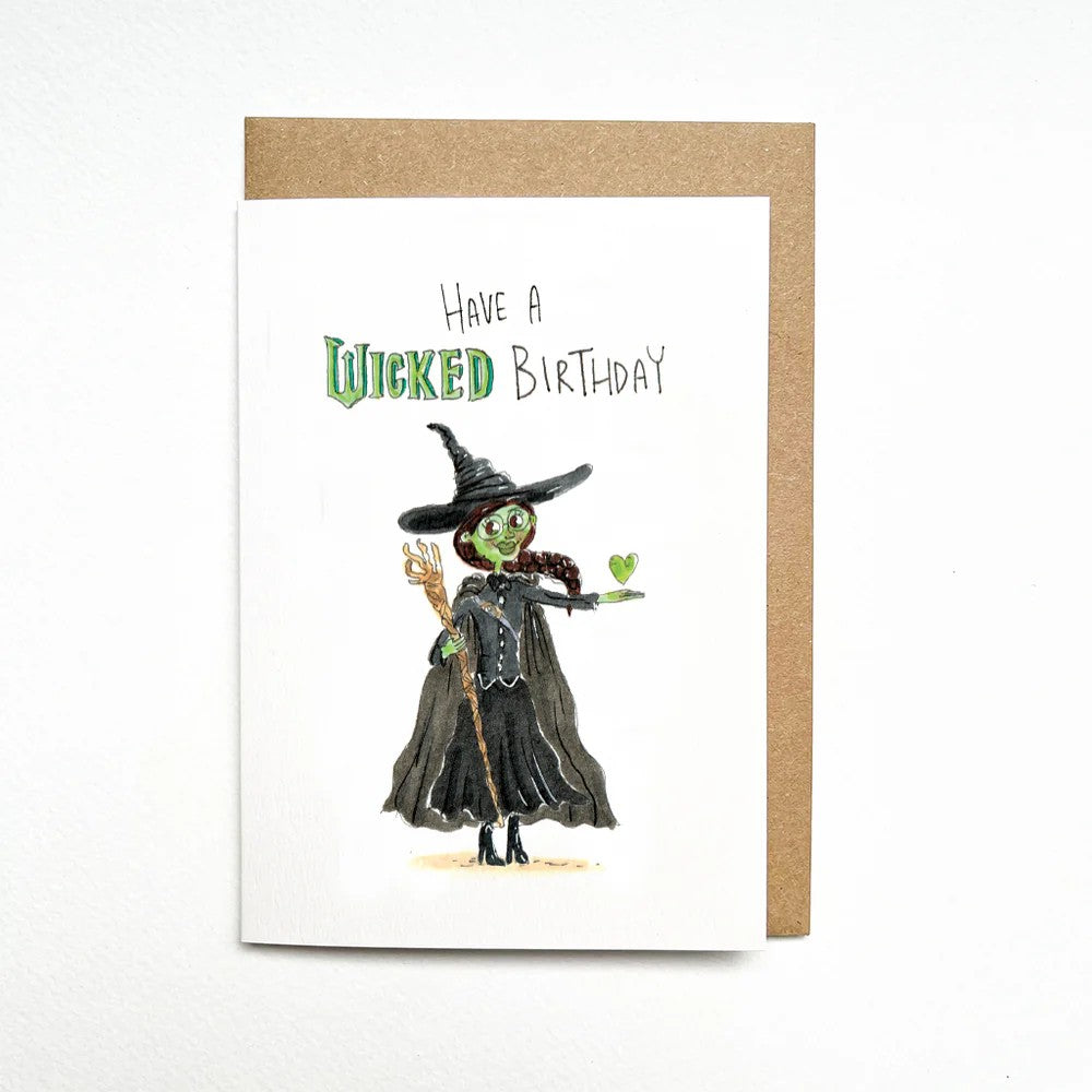 Have a Wicked Birthday | Greeting Card by Well Drawn. Australian Art Prints, Fashion and Homewares. Green Door Decor. www.greendoordecor.com.au