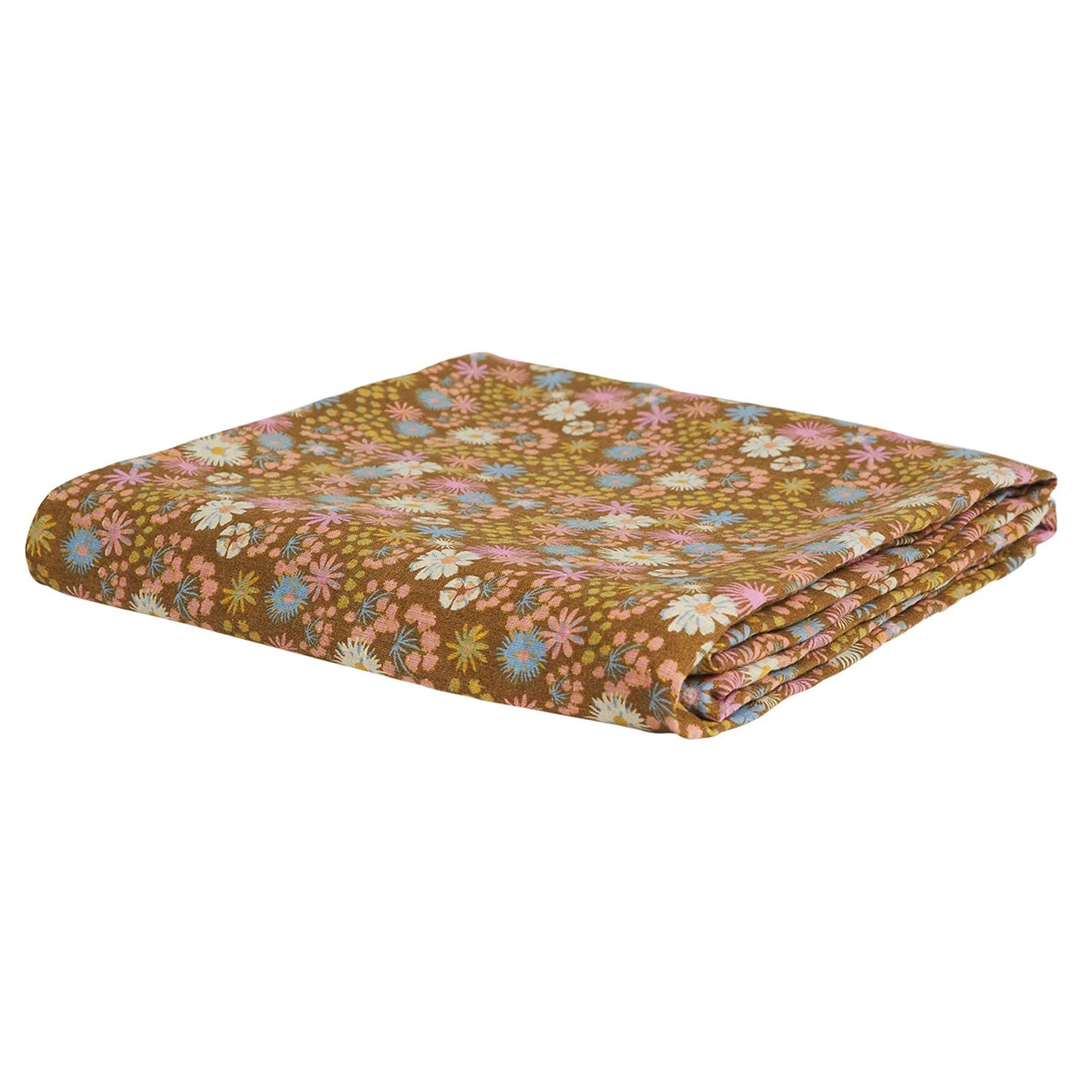 'Hayfolk' Linen Fitted Cot Sheet by Sage and Clare. Australian Art Prints, Gifts, Fashion and Homewares. Green Door Decor. www.greendoordecor.com.au