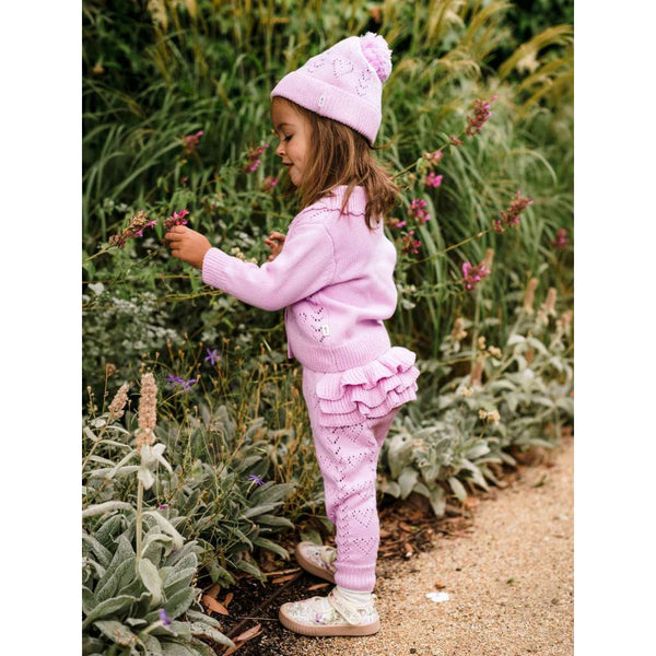 'Days of Enchantment' Heart Legging | Lilac by Fleur Harris. Australian Art Prints, Gifts, Fashion and Homewares. Green Door Decor. www.greendoordecor.com.au