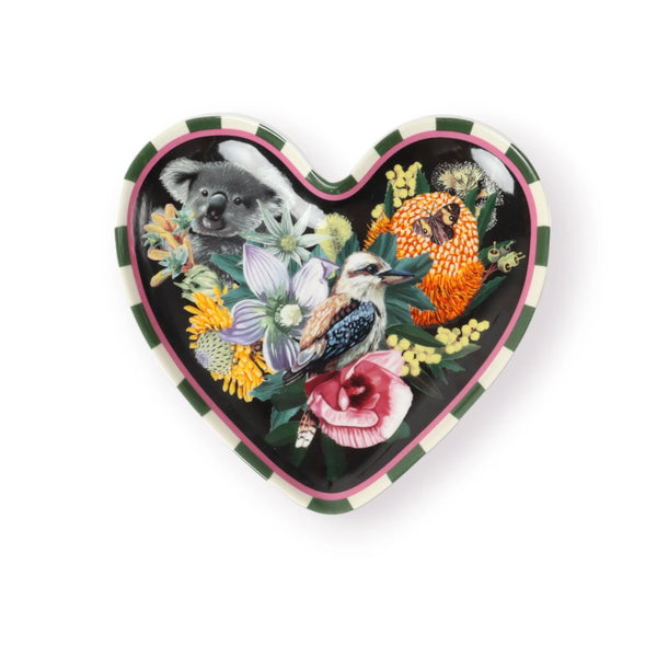 Heart Shape Trinket Tray | Good Evening by La La Land. Australian Art Prints and Homewares. Green Door Decor. www.greendoordecor.com.au