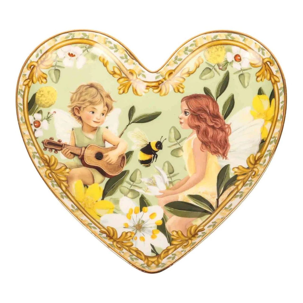 Heart Shape Trinket Tray | The Secret World Of The Bush by La La Land. Australian Art Prints, Gifts, Fashion and Homewares. Green Door Decor. www.greendoordecor.com.au