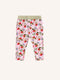 'Hearts Floral' Fabulous Frilled Legging | Pink by Fleur Harris. Australian Art Prints and Homewares. Green Door Decor. www.greendoordecor.com.au