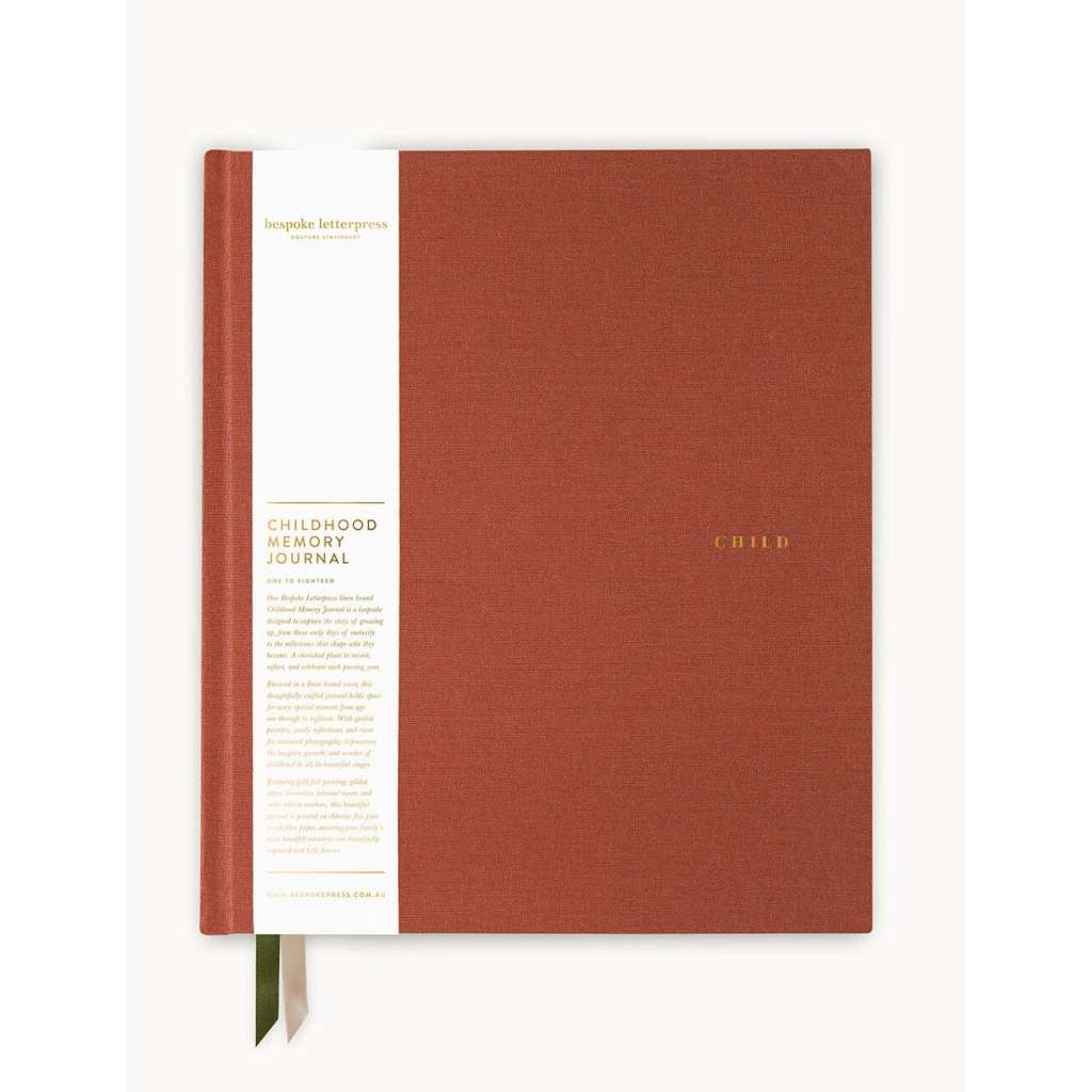 Heirloom Childhood Memory Journal | Cinnamon by Bespoke Letterpress. Australian Art Prints, Gifts, Fashion and Homewares. Green Door Decor. www.greendoordecor.com.au