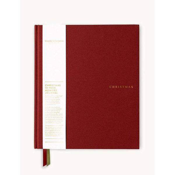 Heirloom Christmas 10 Year Memory Journal by Bespoke Letterpress. Australian Art Prints and Homewares. Green Door Decor. www.greendoordecor.com.au