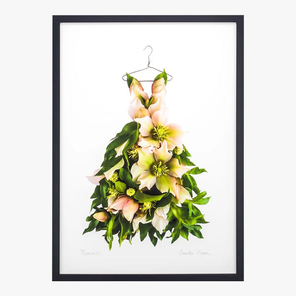 Hellebore Romance Dress | Art Print by Petal & Pins. Australian Art Prints, Gifts, Fashion and Homewares. Green Door Decor. www.greendoordecor.com.au