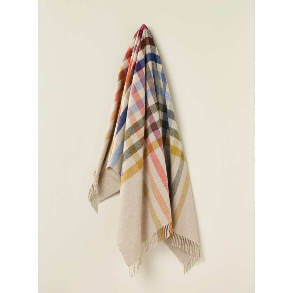 Bronte by Moon - Henley Design Multicolour Merino Throw | Beige/Multi. Australian Art Prints and Homewares. Green Door Decor. www.greendoordecor.com.au
