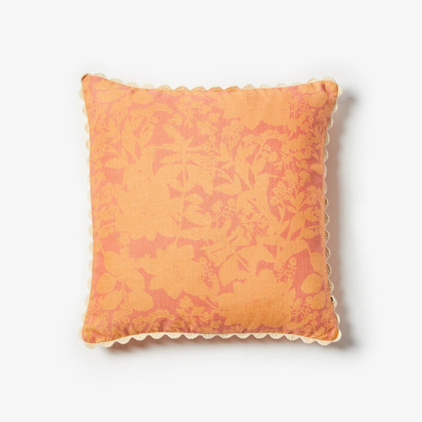 Linen Cushion (50cm) | Herb Reverse Pink Peach by Bonnie and Neil. Australian Art Prints and Homewares. Green Door Decor. www.greendoordecor.com.au