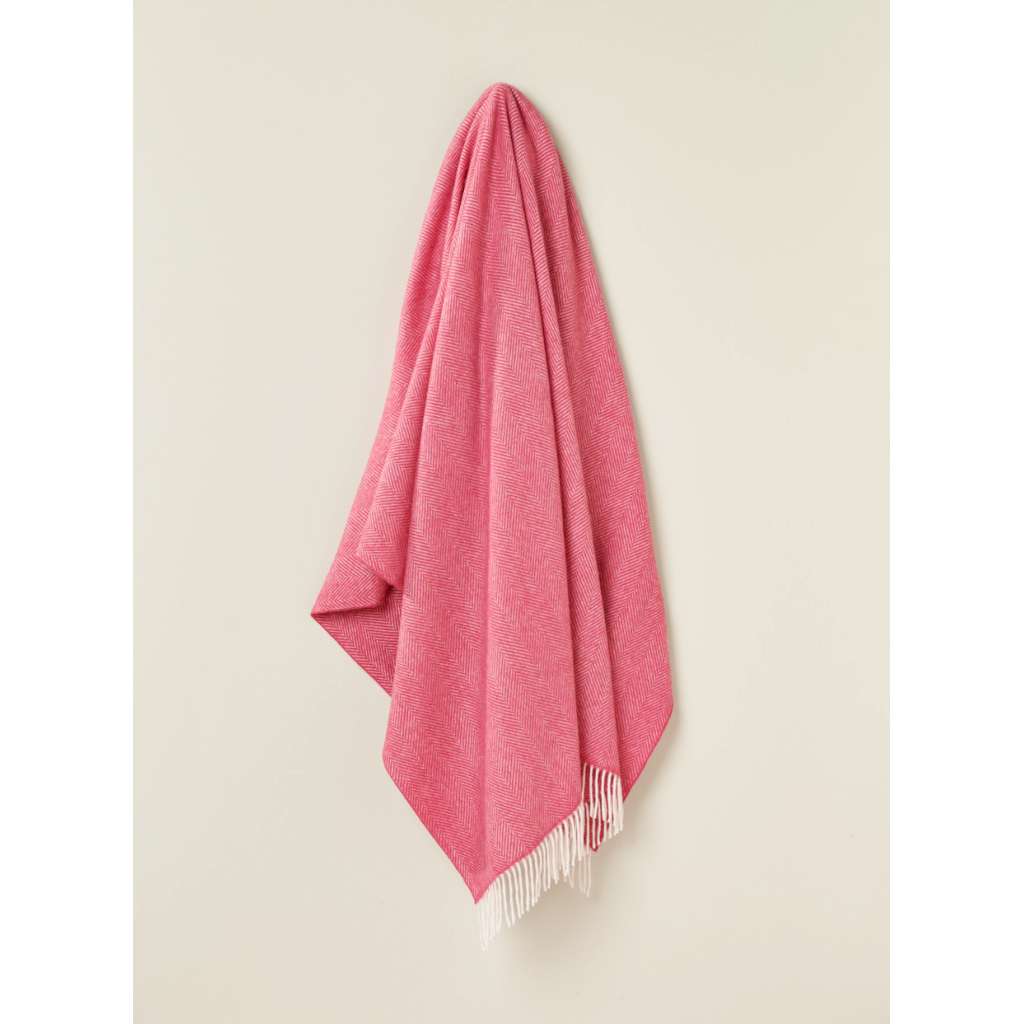 Bronte by Moon - Herringbone Merino Throw | Cerise. Australian Art Prints and Homewares. Green Door Decor. www.greendoordecor.com.au