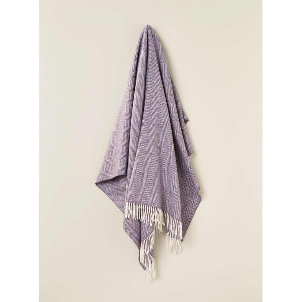 Bronte by Moon - Merino Herringbone Throw | Clover