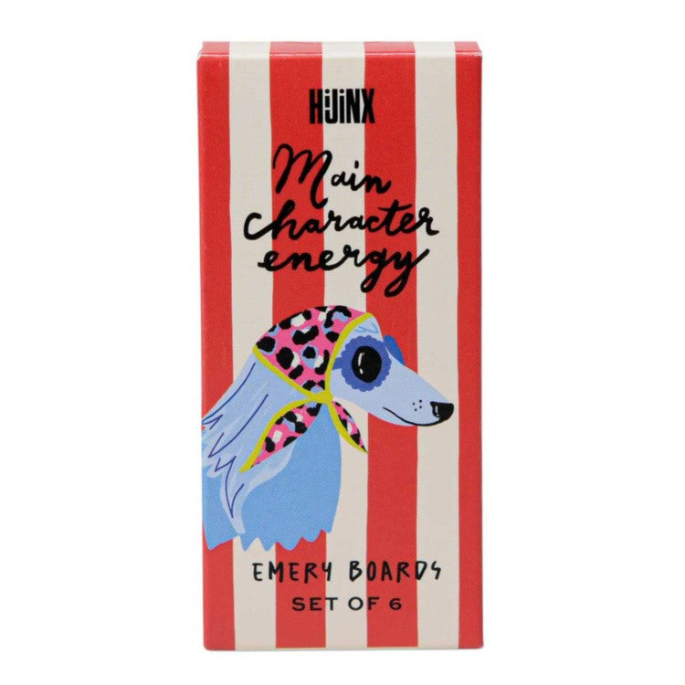 Hijinx | Emery Boards (Set of 6) | Main Character Energy by Designworks Collective Australia. Australian Art Prints, Gifts, Fashion and Homewares. Green Door Decor. www.greendoordecor.com.au